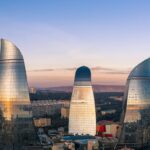 Baku Azerbaijan city skyline